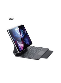ESR Rebound Magnetic Keyboard Case, iPad Case with Keyboard Compatible with iPad Pro 11/iPad Air 5/4, Easy-Set Floating Cantilever Stand, Precision Multi-Touch Trackpad, Backlit Keys - ARABIC LAYOUT