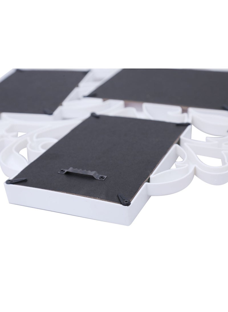 Decorhills Collage Tree Photo Frame Wall Hanging Decor, 7 Pictures, White Finish, Swirl Design, Protective Glass, Durable & Lightweight, Perfect for Family, Friends, Living Room, Bedroom, Hallway, Gift - Image 3