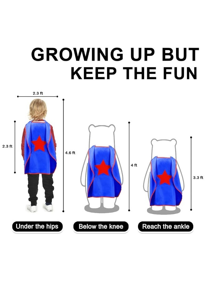 iROLEWIN iROLEWIN Star Superhero-Capes and Masks for Kids Super-Hero Capes Bulk 12 Pack Toddler Dress-Up Costumes Halloween Party Toys  - Image 3