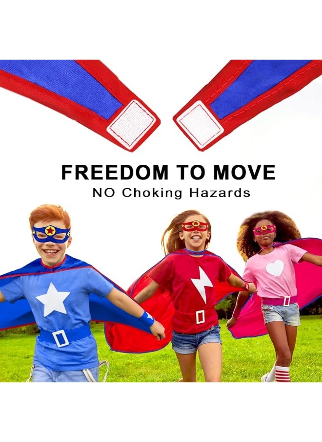 iROLEWIN iROLEWIN Star Superhero-Capes and Masks for Kids Super-Hero Capes Bulk 12 Pack Toddler Dress-Up Costumes Halloween Party Toys  - Image 5