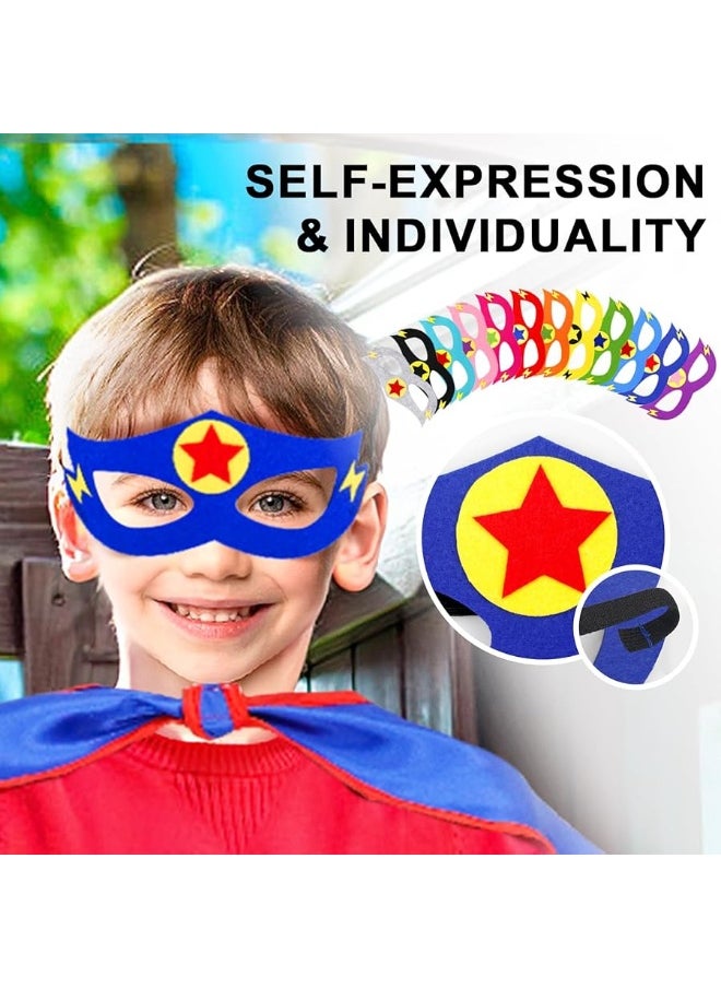 iROLEWIN iROLEWIN Star Superhero-Capes and Masks for Kids Super-Hero Capes Bulk 12 Pack Toddler Dress-Up Costumes Halloween Party Toys  - Image 4