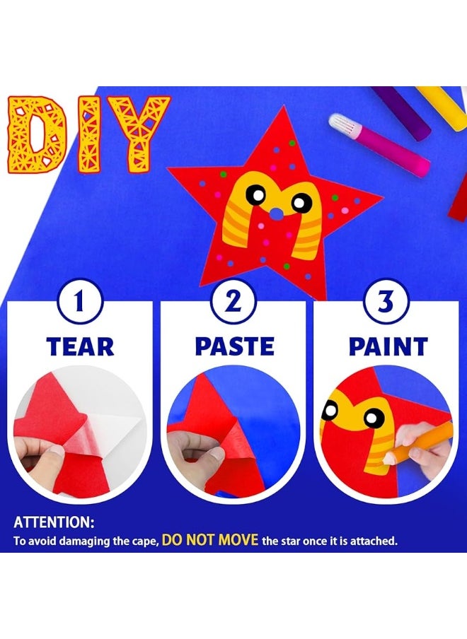iROLEWIN iROLEWIN Star Superhero-Capes and Masks for Kids Super-Hero Capes Bulk 12 Pack Toddler Dress-Up Costumes Halloween Party Toys  - Image 2