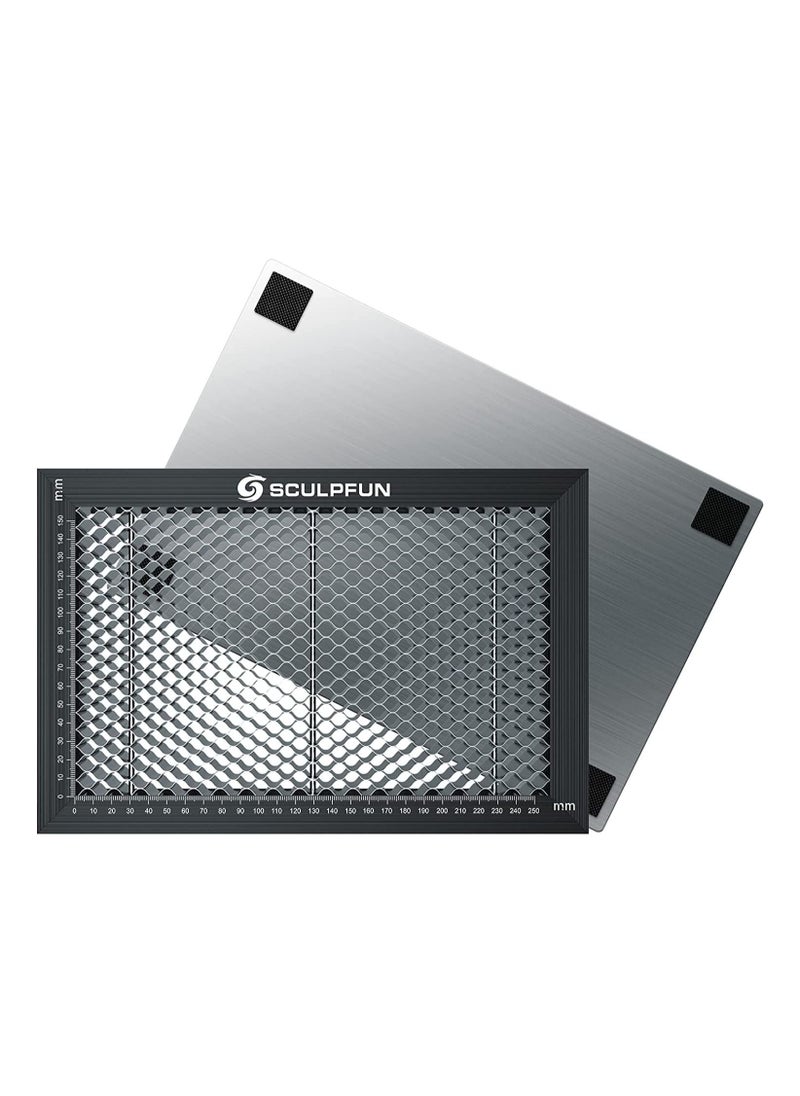 SCULPFUN - Sculpfun Honeycomb Working Table Plate With Measuring Ruler, 2 Pack Laser Cutter Engraver Protecting Pannel Mate Competible with CO2 Diode Machine 300x200mm - Image 1