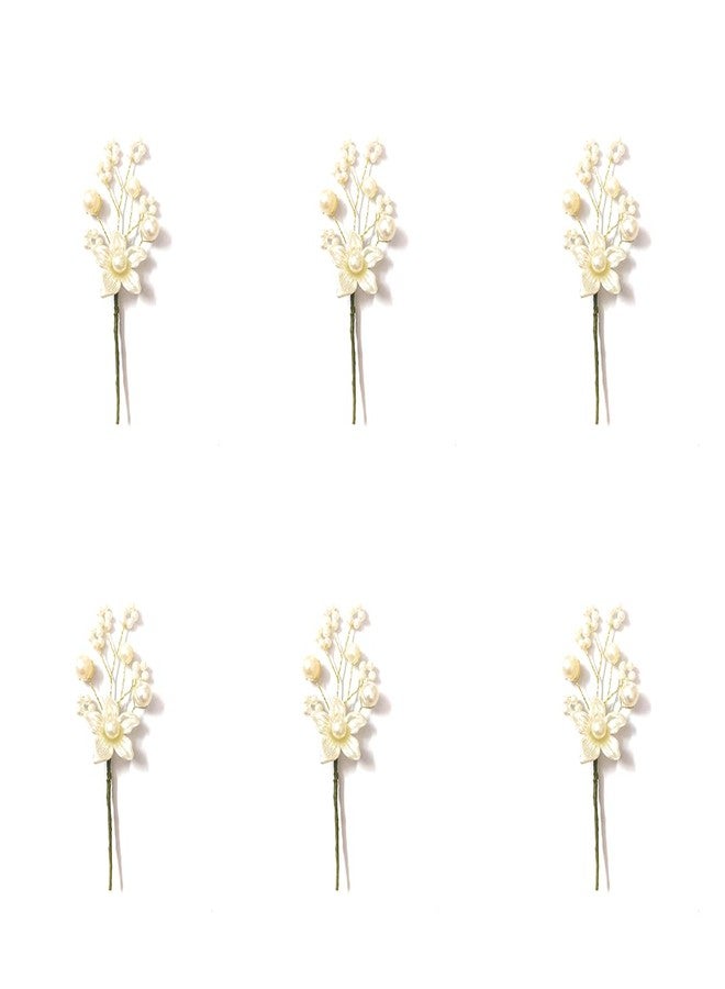Hair Flare Floral with Pearl Design Hairpin/Clip | Hair Accessories for Women and Girls - 2600 - Image 5
