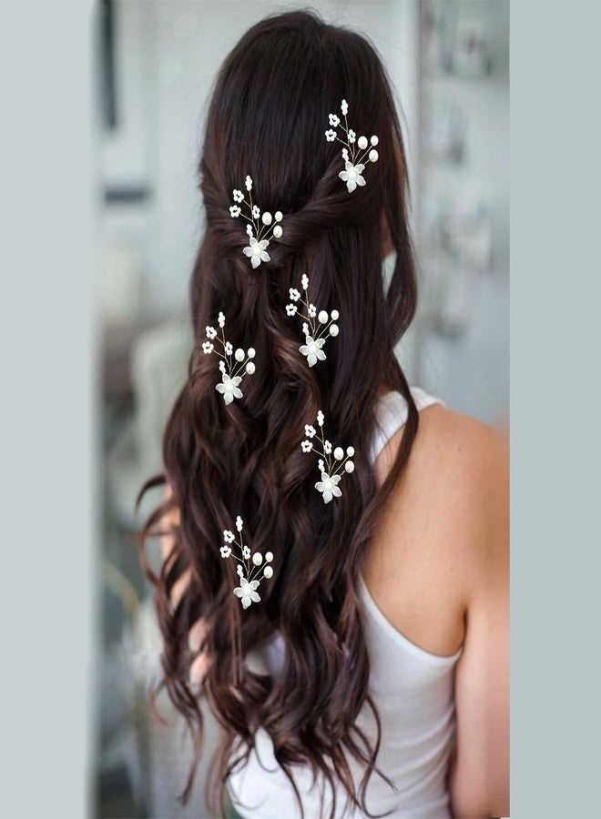 Hair Flare Floral with Pearl Design Hairpin/Clip | Hair Accessories for Women and Girls - 2600 - Image 4