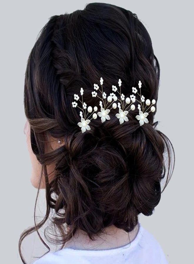 Hair Flare Floral with Pearl Design Hairpin/Clip | Hair Accessories for Women and Girls - 2600 - Image 3