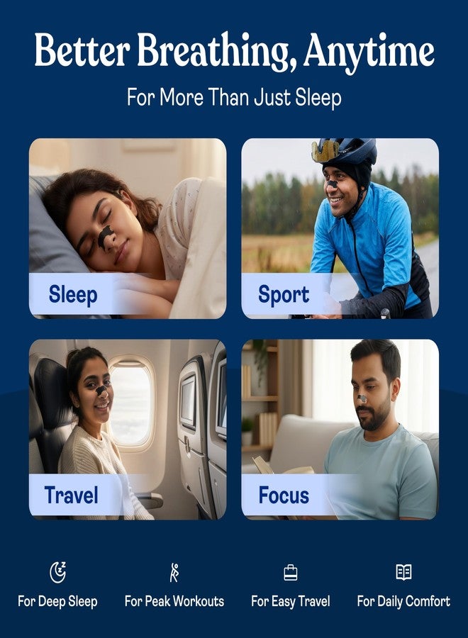 AWESOME Nasal Strips for Breathing n Sleep, Drug-Free, Skin-Safe Nose Strips with Long-Lasting Hold to Open Nasal Passages, Improve Airflow n Reduce Snoring_30 Strips_Pack Of 6 - Image 4