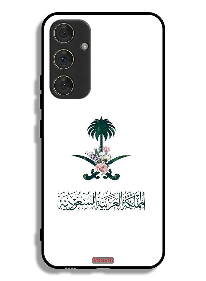 Tolwak Samsung Galaxy A54 5G Protective Case Cover Kingdom Of Saudi Arabia Sign Of Flowers - Image 1