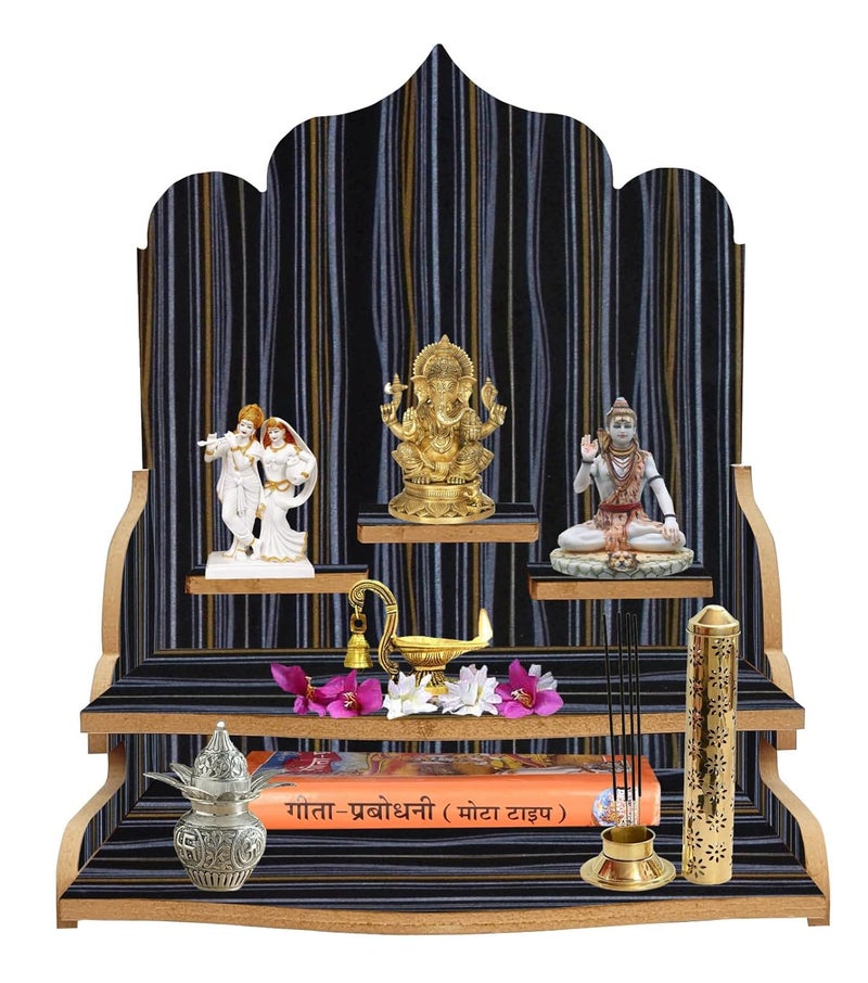 LINGAZ Rajasthani Ethnic Handcrafted Wooden MandirTemplePooja GharMandapam - Image 1