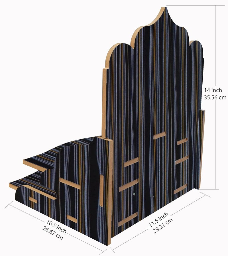 LINGAZ Rajasthani Ethnic Handcrafted Wooden MandirTemplePooja GharMandapam - Image 5