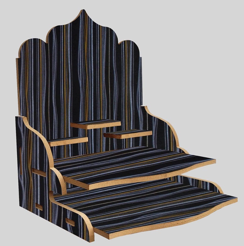 LINGAZ Rajasthani Ethnic Handcrafted Wooden MandirTemplePooja GharMandapam - Image 4