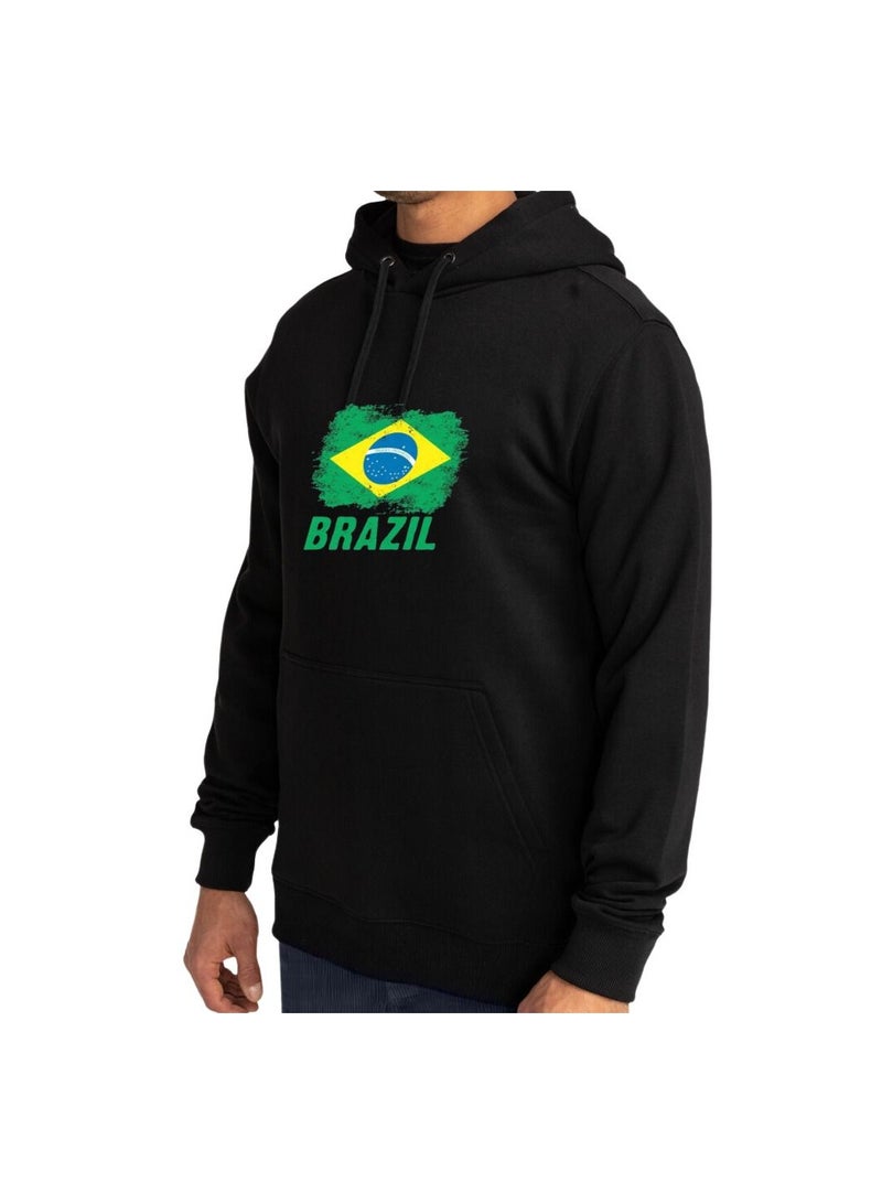PRINTSHOP4ME Brazil Men's Hoodie–100% Cotton Fabric|Casual Wear For Travel,Sports&Daily Outfits|Long Sleeve Pullover|Brazil Printed Hoodies - Image 4