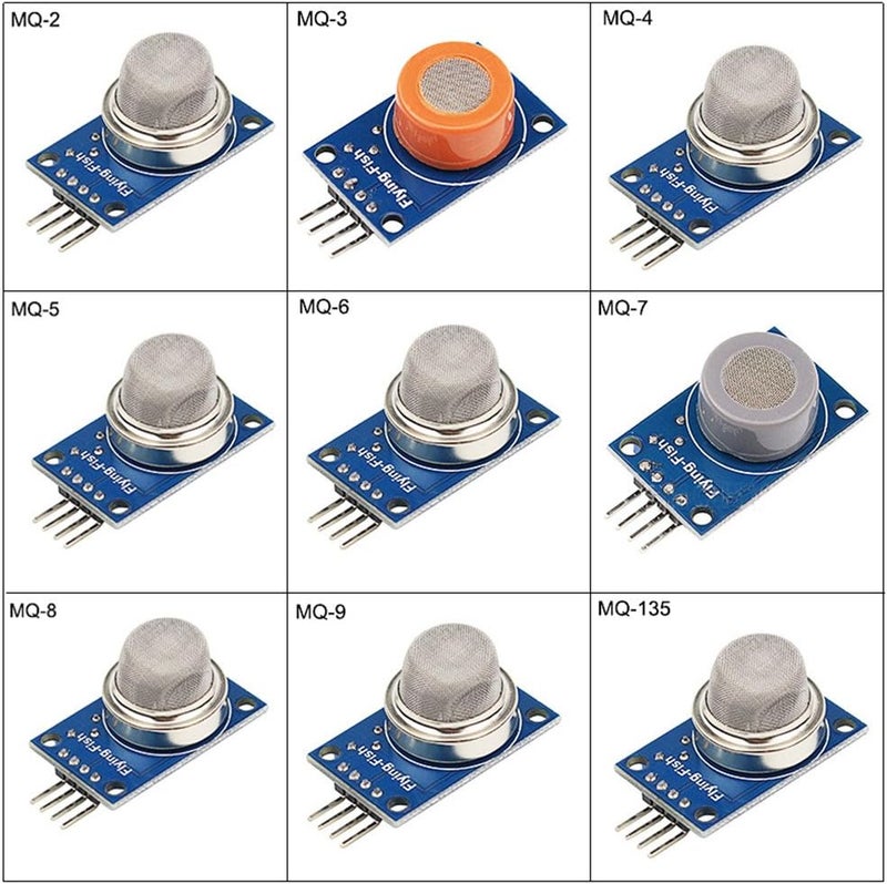 BAITHNA 9 in 1 MQ Sensor Modules Kit Project Super Starter Kits for Gas Detection - Image 1