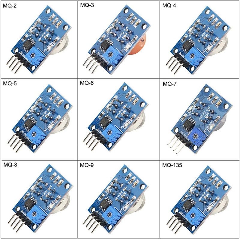 BAITHNA 9 in 1 MQ Sensor Modules Kit Project Super Starter Kits for Gas Detection - Image 2