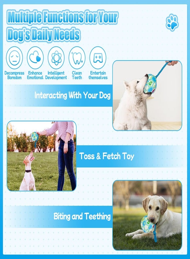 VerdeVilla Dog Toys for Small Dogs, Interactive Dog Toys Squeaky Dog Ball Toys Rope Plush Toys Soft Stuffed Dog Toys Dog Chew Toys Puppy Toys to Keep Them Busy for Small Medium Breed- 4 Inch (Blue) - Image 4