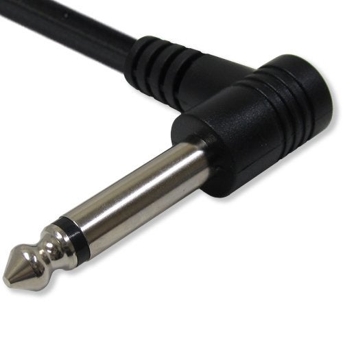 GLS Audio 6 Inch Patch Cable Cords (0.5 feet) - Right Angle 1/4" TS to Right Angled 1/4" TS Pedal Board Cables - 6" Mono Pedalboard Cord & Instrument Cable - 3 Pack - Image 2