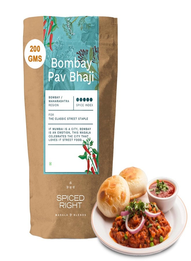 Spiced Right: Bombay Pav Bhaji Masala - Authentic 200g Blend for Pav Bhaji, Easy Cooking & Irresistible Flavors - Image 1