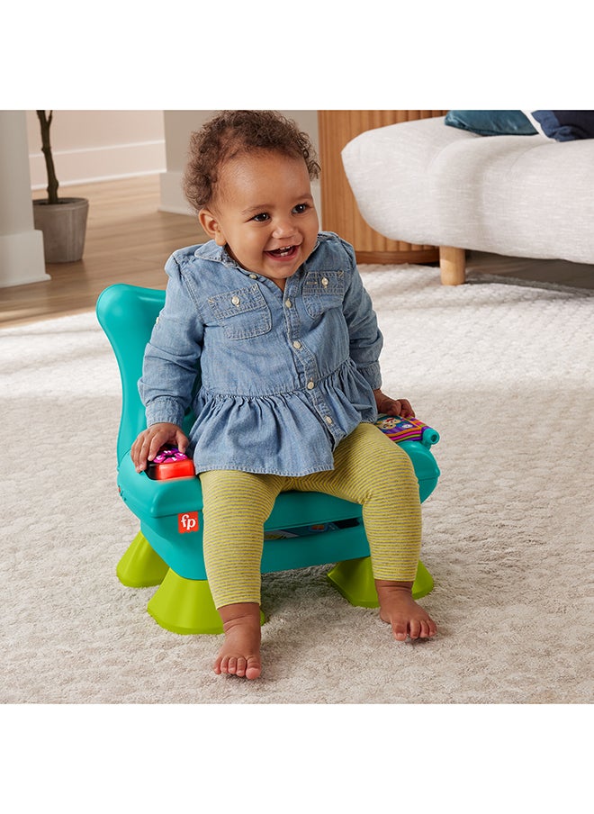 Fisher-Price Toddler Learning Toy Laugh & Learn Smart Stages Chair With Music Lights & Activities For Infants Ages 1+ Years, Teal  - Image 4