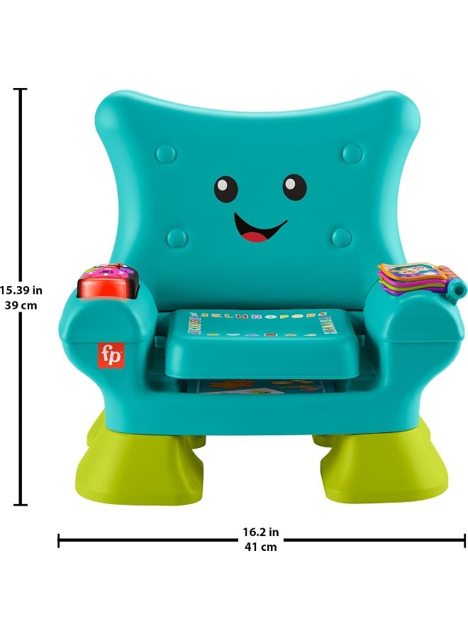 Fisher-Price Toddler Learning Toy Laugh & Learn Smart Stages Chair With Music Lights & Activities For Infants Ages 1+ Years, Teal - Image 5