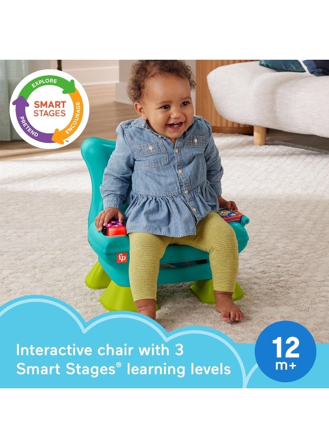 Fisher-Price Toddler Learning Toy Laugh & Learn Smart Stages Chair With Music Lights & Activities For Infants Ages 1+ Years, Teal - Image 2