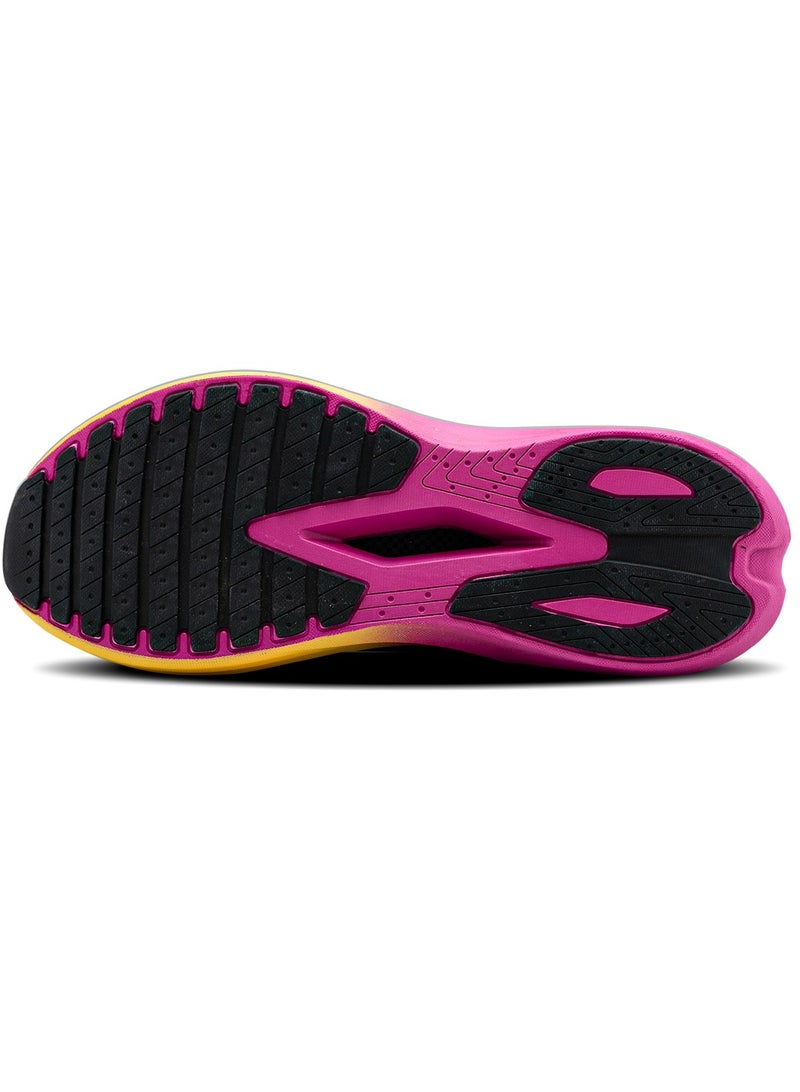 HUNDRED Hundred Glidepace  Multipurpose Shoes | Running, Walking, Training, Gym & Jogging | Active Grip | HexaFoam Technology |Carbon Fibre Support Plate (Black/Yellow/Orchid - EUR 41)  - Image 3