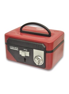 FIS FIS Cash Box/jewerly safe Steel Red Color With Number/Key lock, size:15.2x11.5x8 cm, 6 Inch Lock Size - FSCPTS1036CRE  - Image 1