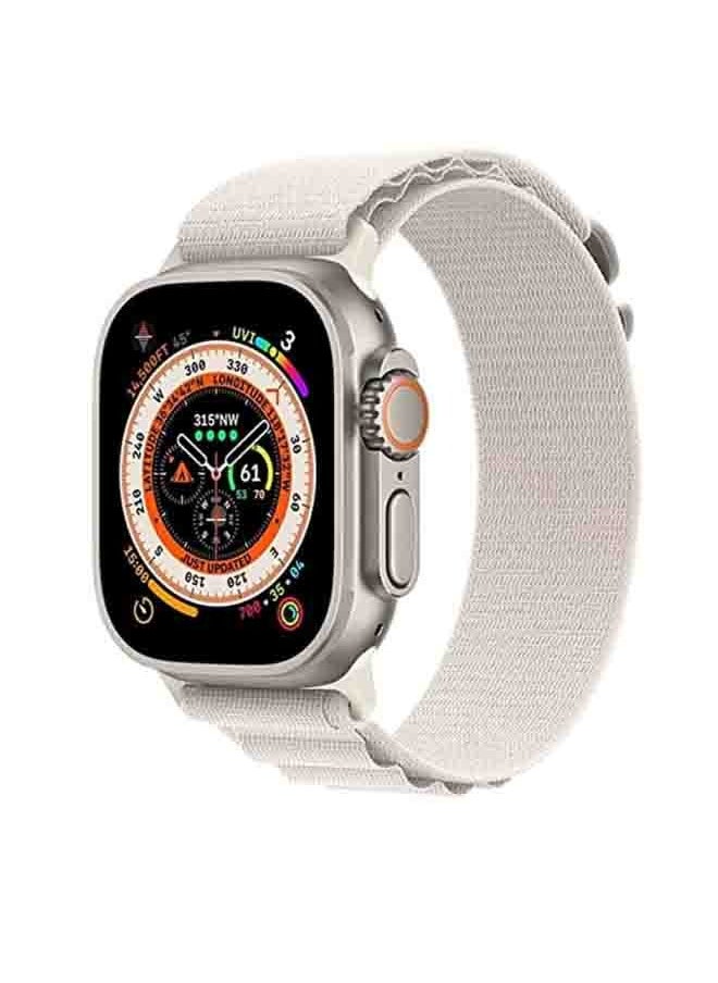 PROVENGE - Replacement Alpine Loop Band Designed For Apple Watch Band 42mm, 44mm, and 45mm Nylon Woven Sport Strap Compatible with iWatch Series 8/7/SE/6/5/4/3/2/1 Adjustable Strap White - Image 1