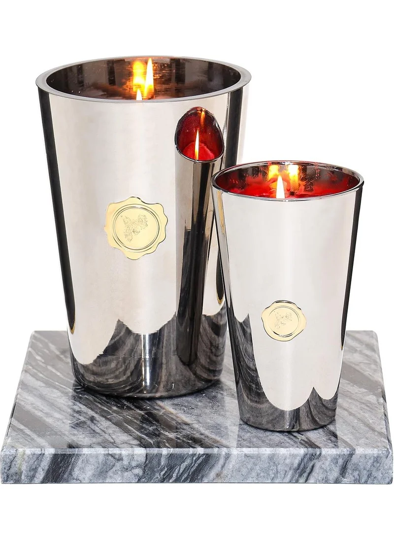 Missi Decorative Presentation Anthracite Natural Marble Stone - 20 x 20 cm