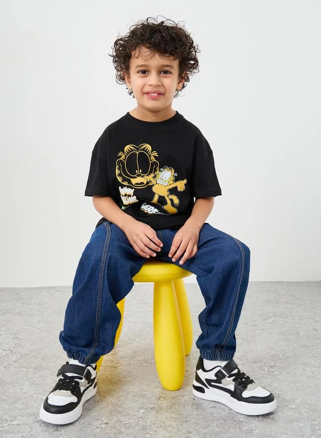 ستايلي Styli Boys Dark Blue Elastic Waistband Jogger Fit Jeans
