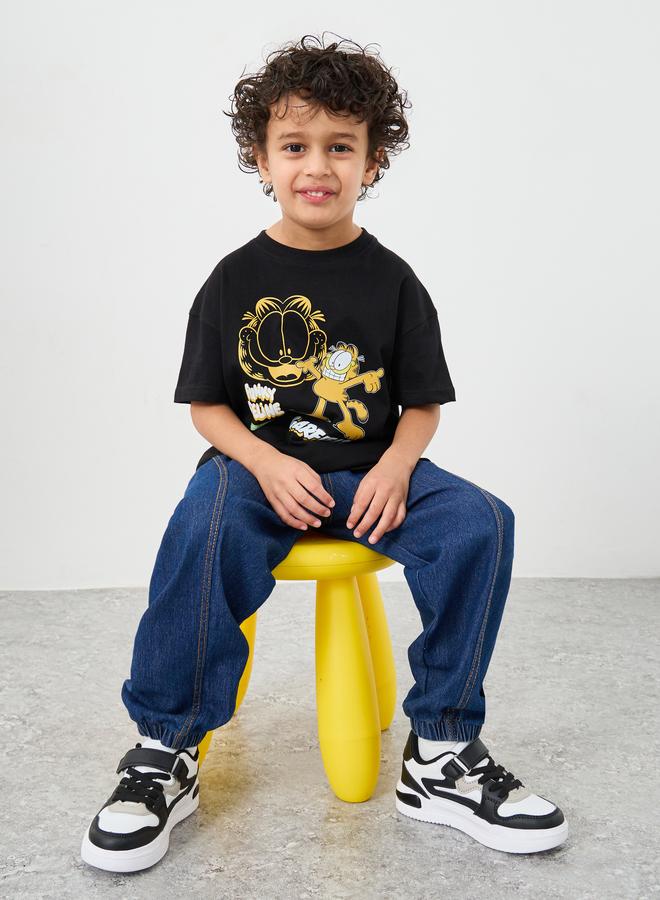 Styli Boys Dark Blue Elastic Waistband Jogger Fit Jeans - Image 2