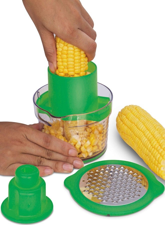 Cestari Corn Cob Peeler MultiTool Set - Includes Corn Cob Remover, Pusher, Measuring Cup, and Grater - Image 4