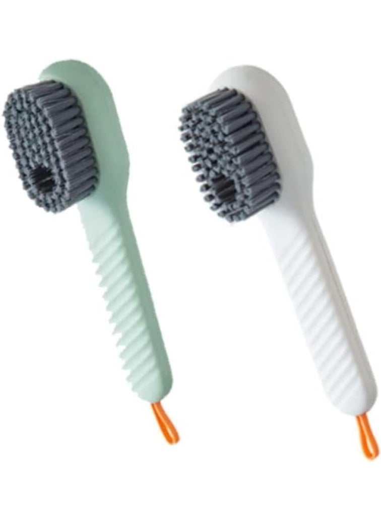 Generic Shoe Cleaning Brush with Liquid Storage – Long Handle Scrubber with Strong Bristles for Shoes, Sneakers & Fabric – 1 Piece Multicolor - Image 2