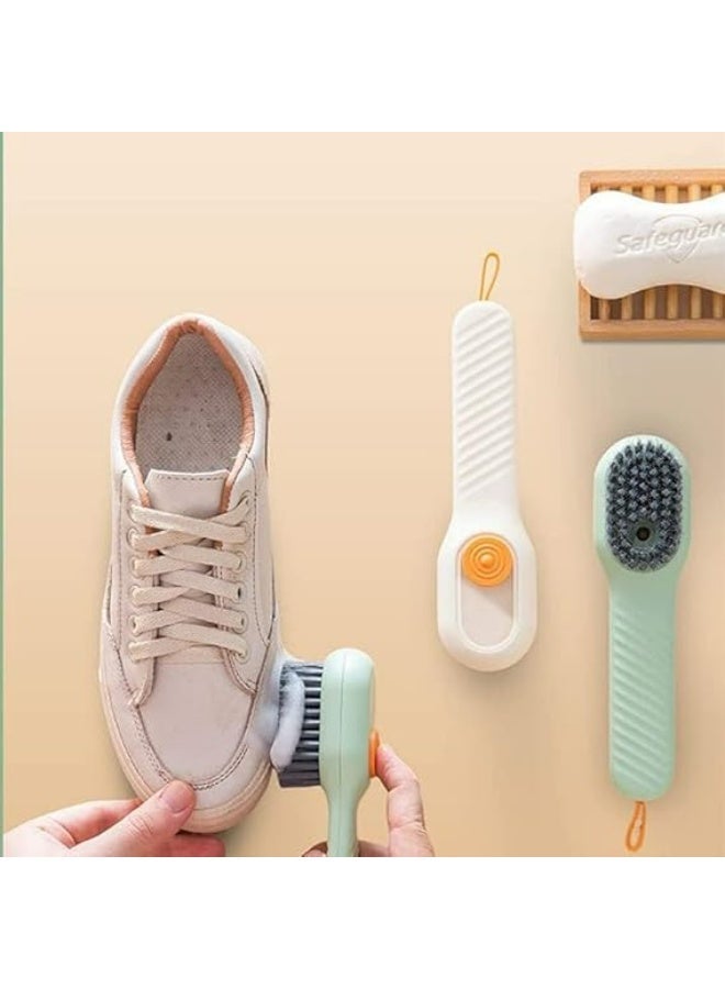 Generic Shoe Cleaning Brush with Liquid Storage – Long Handle Scrubber with Strong Bristles for Shoes, Sneakers & Fabric – 1 Piece Multicolor - Image 5