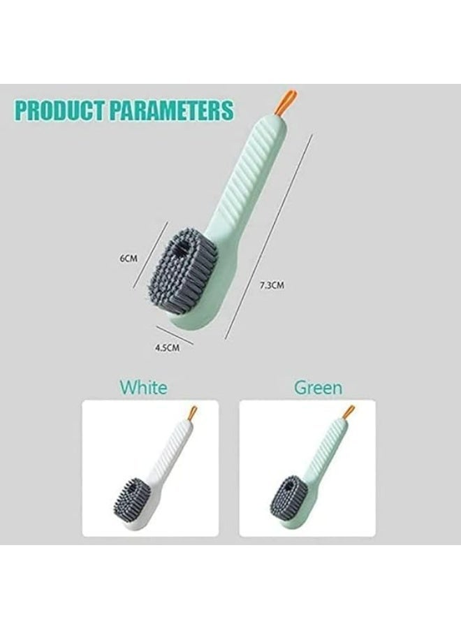 Generic Shoe Cleaning Brush with Liquid Storage – Long Handle Scrubber with Strong Bristles for Shoes, Sneakers & Fabric – 1 Piece Multicolor - Image 4