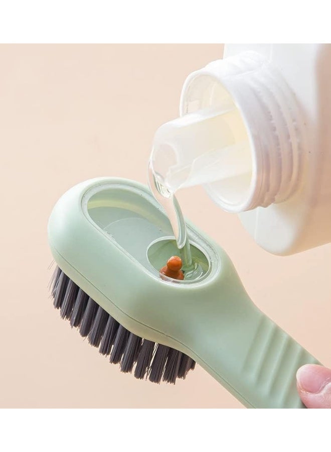 Generic Shoe Cleaning Brush with Liquid Storage – Long Handle Scrubber with Strong Bristles for Shoes, Sneakers & Fabric – 1 Piece Multicolor - Image 3