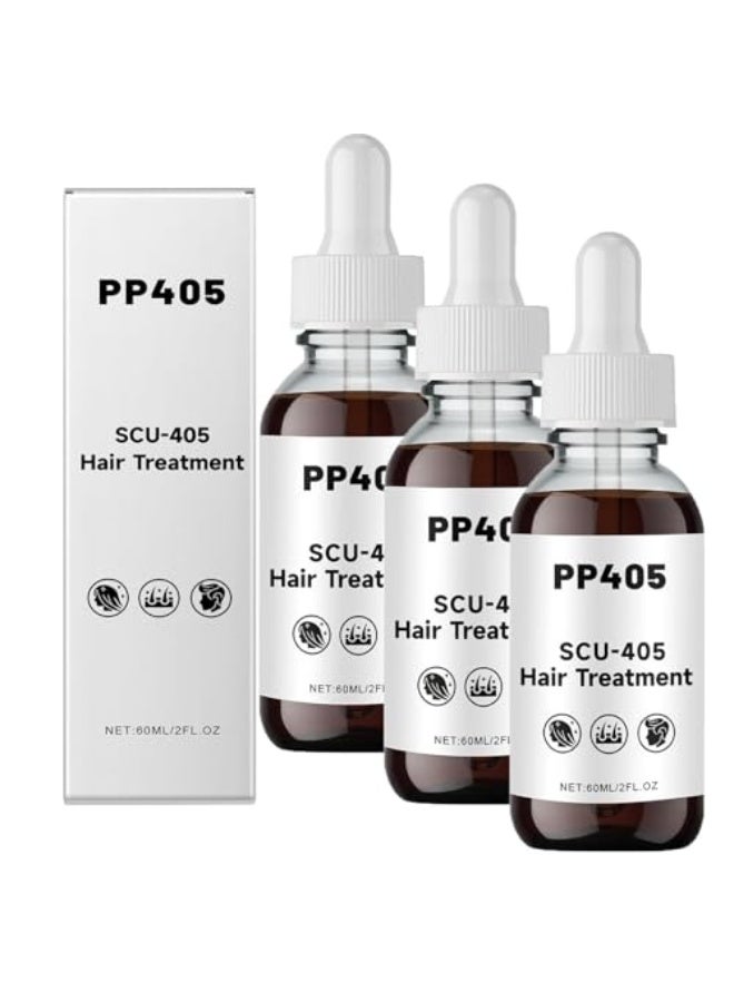 Miurixo PP405 علاج الشعر، SCU-405 زيت نمو الشعر، سيروم مضاد لتساقط الشعر، زيت مغذي لفروة الرأس، إصلاح الأضرار، منع التساقط، يمتص بسرعة وغير دهني (3 قطع) - Image 1