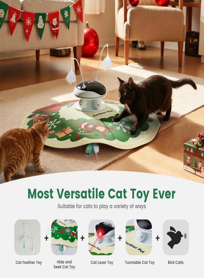 Gardner Pet Interactive 5in1 Cat Toys Chargeable,Moving Feather,Laser Pointer,Track Ball,Hide and Seek,Real Bird Sing,Touch/Sound Activated Cat Kitten Toy Exercise Toys for Indoor Bored Cats, 600mAh - Image 2