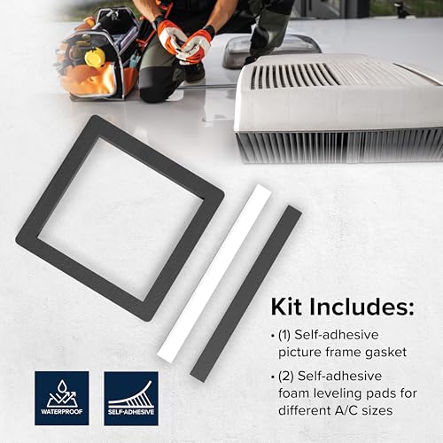Camco 14-Inch x 14-Inch Universal Camper Roof A/C Gasket Kit - Features a Waterproof Compression Seal, Self-Adhesive Picture Frame Gasket, and Self-Adhesive Leveling Pads (25071) - Image 4