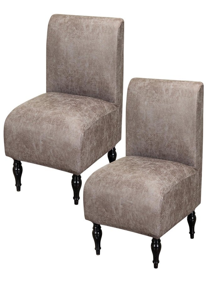 FUANGUI Armless Accent Chair Cover Slipcover, Stretch Spandex Chair Covers for Living Room Removable Washable for Armless Chair Furniture Protector - Image 1
