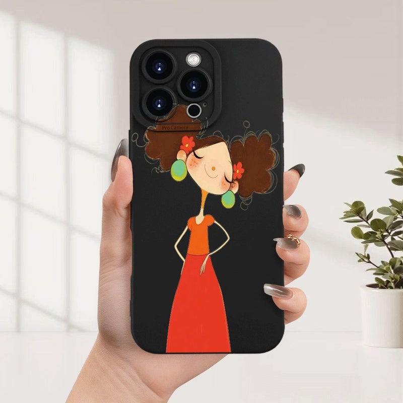 غلاف هاتف إبداعي أسود مطبوع لهاتف iPhone XS - Image 1