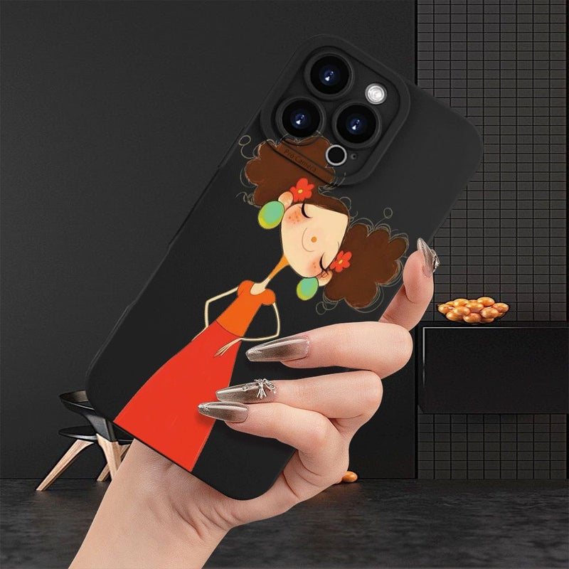 غلاف هاتف إبداعي أسود مطبوع لهاتف iPhone XS - Image 4