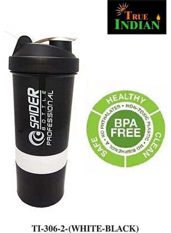 TRUE INDIAN True Indian Special Combo Pack of 2 Gym Shaker and Protein Whey/Shaker Bottle/Protein Shaker Bottle/Gym Bottle/Water Bottle/Protein Shaker (1 Gym Shaker+ 1 Whey) (White) (White) - Image 3