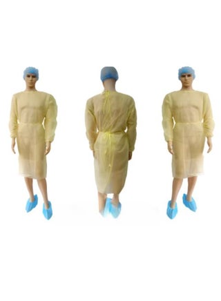 Pack of 10 Kinmed isolation gown yellow - view 3