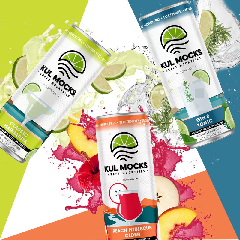 KUL MOCKS Adventure Collection - Margarita, Gin and Tonic, Peach Hibiscus Cider - Premium Non-Alcoholic Mocktail - Zero Proof Cocktail - Low Calorie, Gluten-Free, No Adaptogens, Ready to Sip - 6-Pack - Image 3