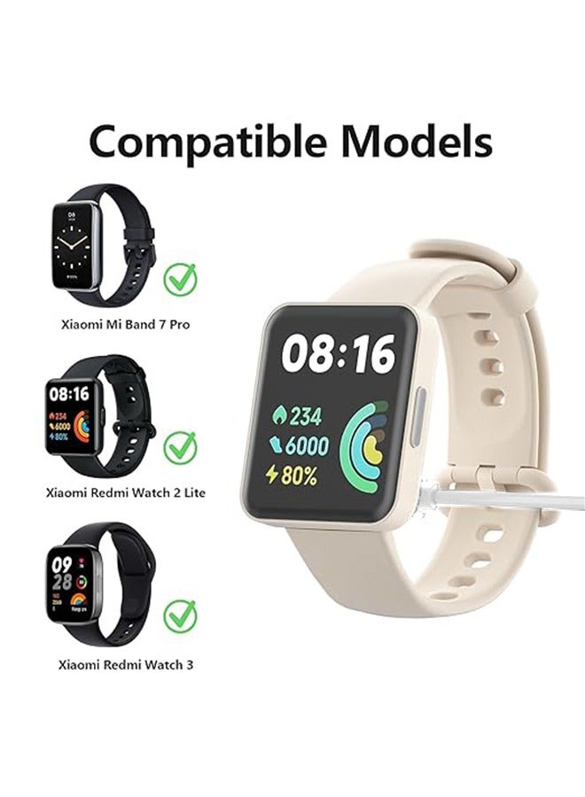 Ocean 1 Pack Charger Compatible with Xiaomi Redmi Watch 2/Redmi Watch 2 Lite/Redmi Watch 3/Mi Band 7 Pro, Portable Magnetic Replacement Charging Dock with 1M USB Charge Cable Cord - White  - Image 2