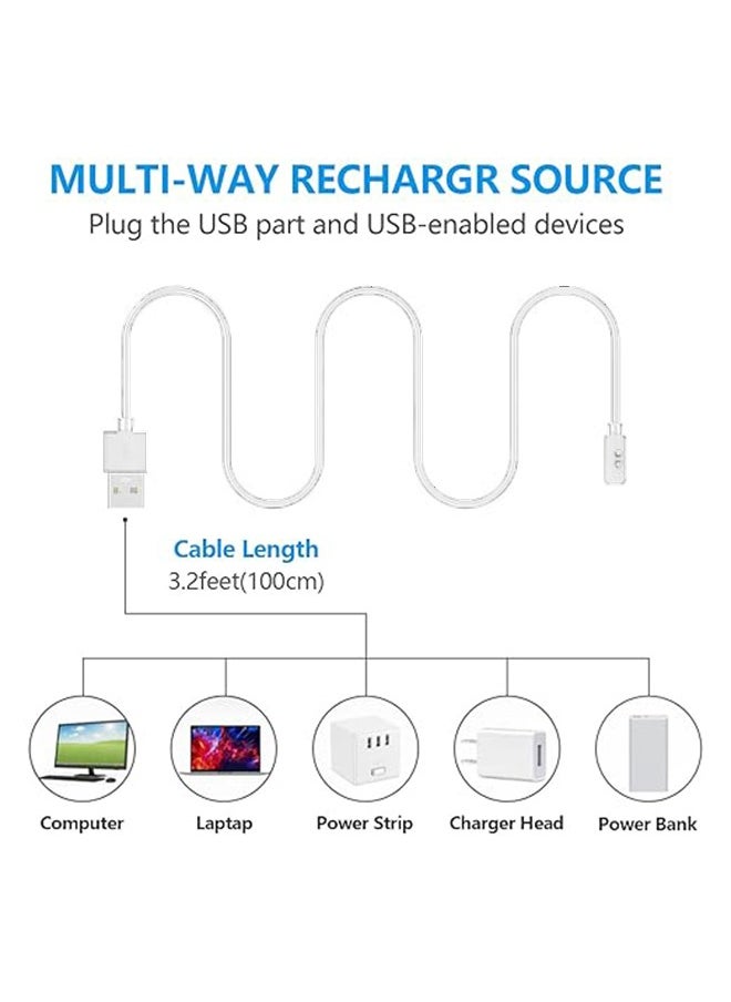 1 Pack Charger Compatible with Xiaomi Redmi Watch 2/Redmi Watch 2 Lite/Redmi Watch 3/Mi Band 7 Pro, Portable Magnetic Replacement Charging Dock with 1M USB Charge Cable Cord - White - pzsku/Z7155C9E0CBB3307C1D0FZ/45/_/1725935305/c7132f99-c1ff-4b24-bef5-dff284e7146f