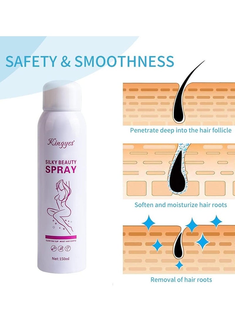 KINGYES - Kingyes Silky Beauty Hair Removal Spray - Removes hair from the roots - Permanent hair removal without side effects - Hand and foot hair remover - Kingyes Hair Removal Spray - Image 1