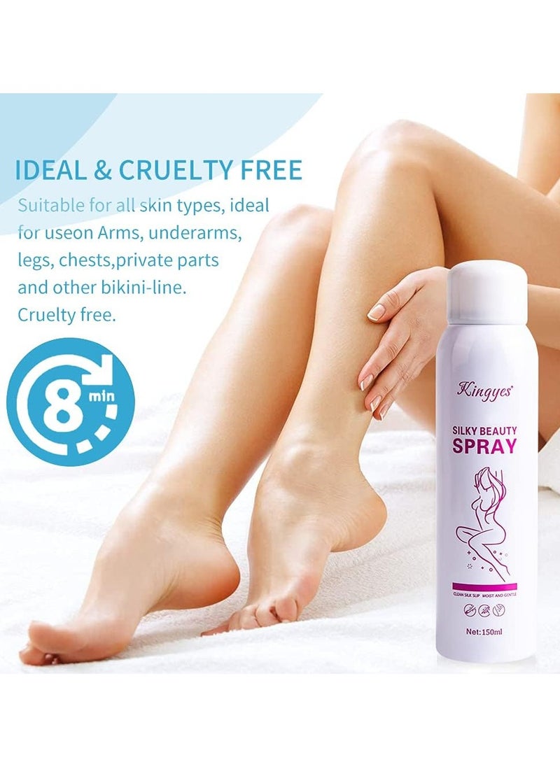 KINGYES - Kingyes Silky Beauty Hair Removal Spray - Removes hair from the roots - Permanent hair removal without side effects - Hand and foot hair remover - Kingyes Hair Removal Spray - Image 1