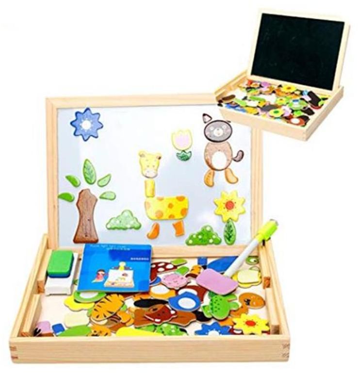 Multifunction Wooden Magnetic Drawing Board - Image 3