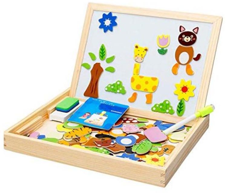 Multifunction Wooden Magnetic Drawing Board - Image 1